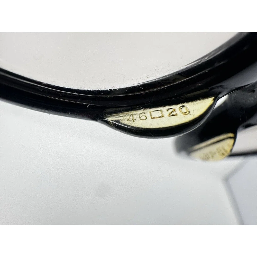 Liberty USA 5 3/4 Cat Eye Eyeglass Frames Black 46-20-145 1970s Vintage